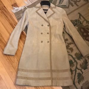 Banana Republic leather suede trench coat